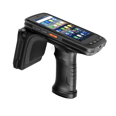 Punho de pistola portátil Android 11 com scanner Zebra 2D Qr 5.2 ′ ′ Gerenciador de leitura RFID UHF de tela